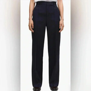 Mango (MNG) Pinstripe Straight Leg Pants